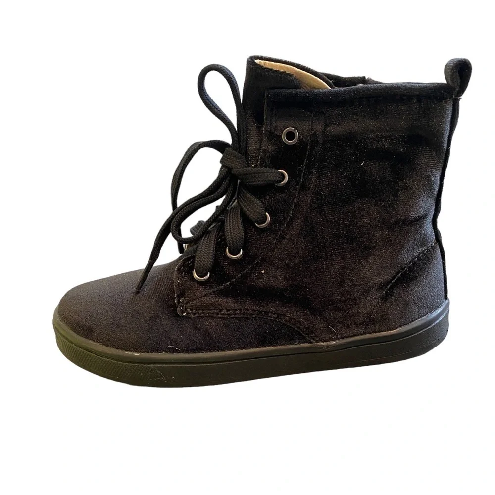 Old Soles Girls Velvey Swag Boot Black NWT